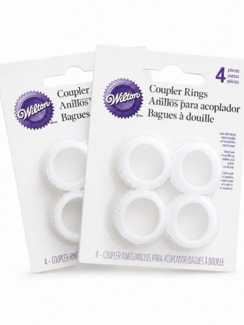 🎂 Wilton Standard Coupler Rings for Decorating Tips – 2 Packs, 8 Pieces New